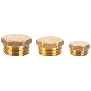 LAIZE 2pcs Hexagon Plug Male Thread, Caliber:4 Point, 1 Point, 2 Point, 3 Point, 4 Point