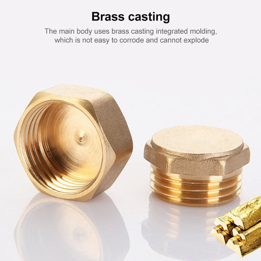 LAIZE 2pcs Hexagon Plug Male Thread, Caliber:4 Point, 1 Point, 2 Point, 3 Point, 4 Point