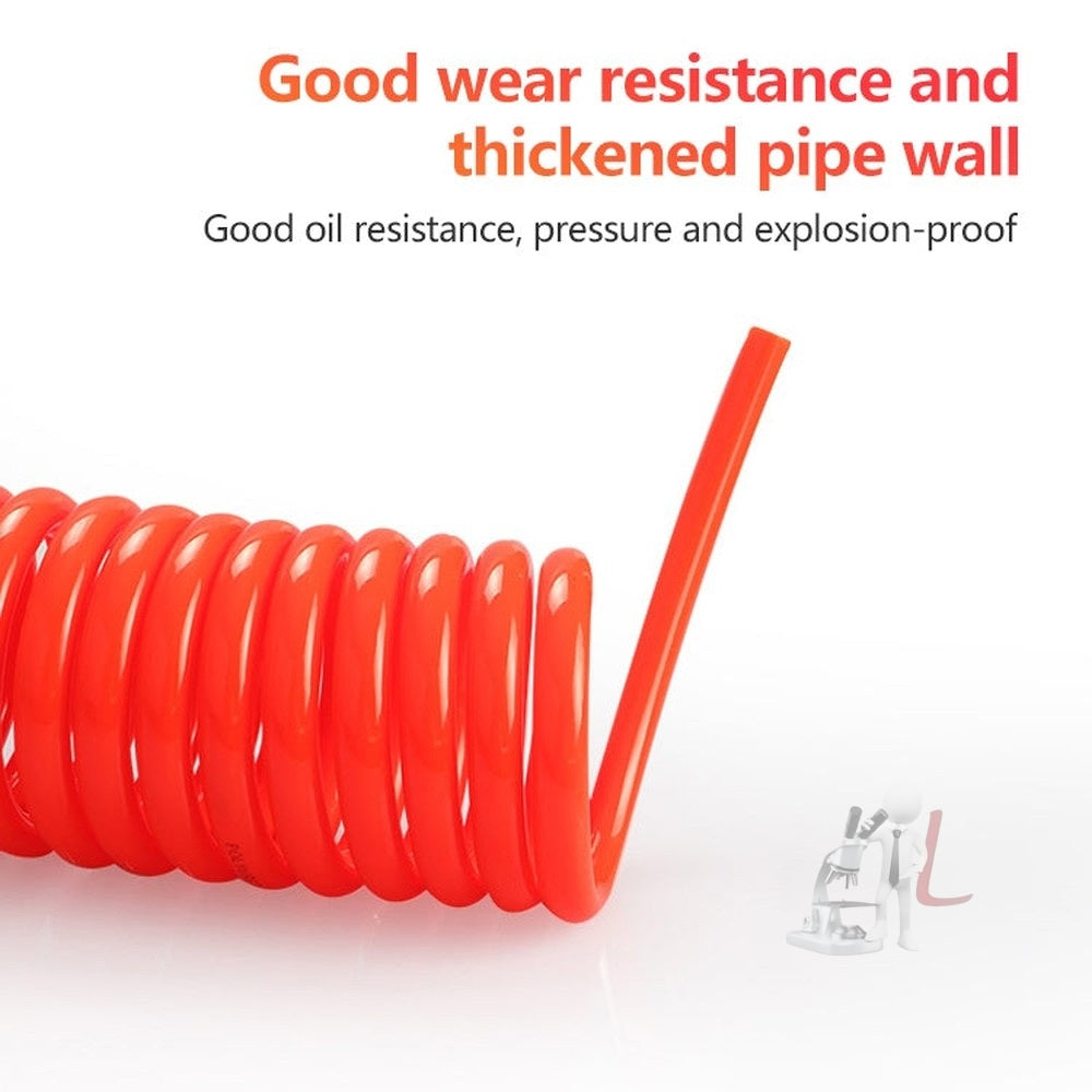 LAIZE Compressor Air Flexible PU Spring Tube without Connector, 8x5mm, 3m, without Connector, 8x5mm, 6m, without Connector, 8x5mm, 9m, without Connector, 8x5mm, 12m, without Connector, 8x5mm, 15m, without Connector, 10x6.5mm, 6m, without Connector�����...