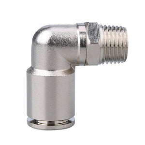 LAIZE Nickel Plated Copper Elbow Male Thread Pneumatic Quick Fitting Connector, PL16 - 03, PL16 - 04, PL16 - 06 - laboratorydeal