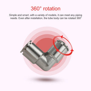 LAIZE Nickel Plated Copper Elbow Pneumatic Quick Connector, PV-4, PV-6, PV-8, PV-10, PV-12, PV-14