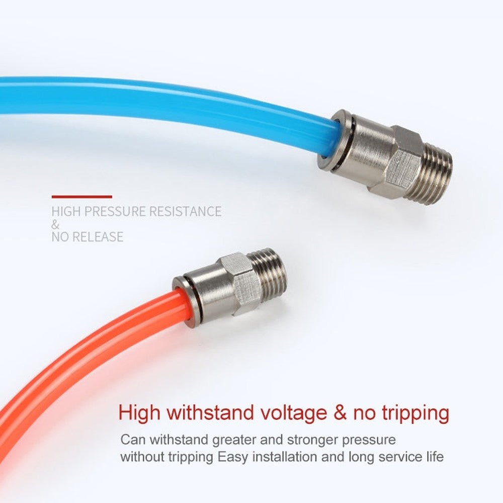 LAIZE Nickel Plated Copper Male Thread Straight Pneumatic Quick Connector, PC16 - 03, PC16 - 04 - laboratorydeal