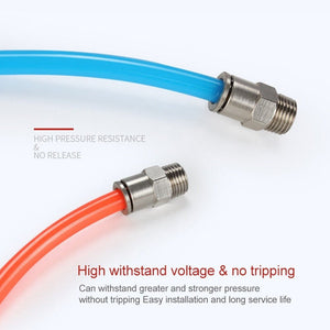 LAIZE Nickel Plated Copper Male Thread Straight Pneumatic Quick Connector, PC16 - 03, PC16 - 04 - laboratorydeal