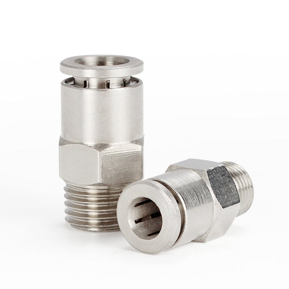 LAIZE Nickel Plated Copper Male Thread Straight Pneumatic Quick Connector, PC4-01, PC4-02, PC4-M5, PC6-01, PC6-02, PC6-03, PC6-04, PC6-M5, PC8-01, PC8-02, PC8-03, PC8-04, PC10-01, PC10-02, PC10-03, PC10-04, PC12-01, PC12-02, PC12-03, PC12-04, PC14-02��...