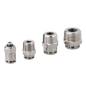 LAIZE Nickel Plated Copper Male Thread Straight Pneumatic Quick Connector, PC4-01, PC4-02, PC4-M5, PC6-01, PC6-02, PC6-03, PC6-04, PC6-M5, PC8-01, PC8-02, PC8-03, PC8-04, PC10-01, PC10-02, PC10-03, PC10-04, PC12-01, PC12-02, PC12-03, PC12-04, PC14-02��...