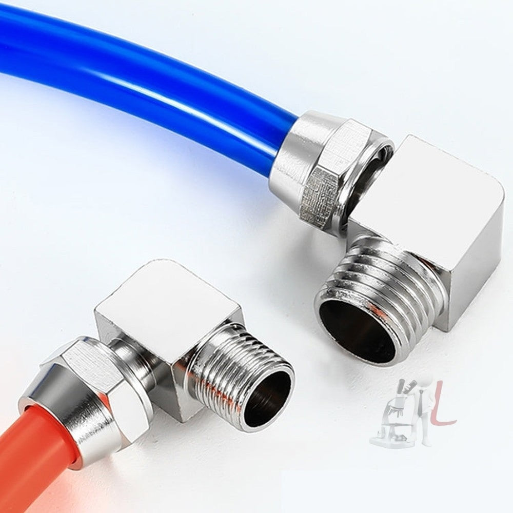 LAIZE Nickel Plated Copper Reducer Elbow Pneumatic Quick Fitting Connector, PL6-03, PL6-04, PL8-03, PL8-04, PL10-01, PL10-02, PL10-03, PL10-04, PL12-01, PL12-02, PL12-03, PL12-04