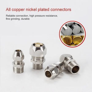 LAIZE Nickel Plated Copper Reducer Straight Pneumatic Quick Fitting Connector, PC12-04