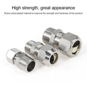 LAIZE Nickel Plated Copper Reducer Straight Pneumatic Quick Fitting Connector, PC12-04