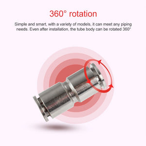 LAIZE Nickel Plated Copper Straight Pneumatic Quick Fitting Connector, PU-4, PU-6, PU-8, PU-10, PU-12, PU-14, PU-16