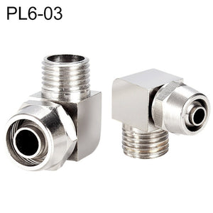 LAIZE Nickel Plated Copper Trachea Quick Fitting Lock Female Connector, PL6-03, PL6-04, PL8-03, PL8-04, PL10-01, PL10-02, PL10-03, PL10-04, PL12-01, PL12-02, PL12-03, PL12-04