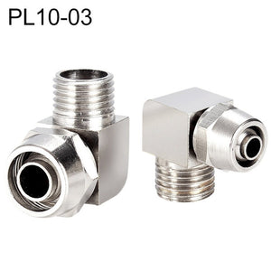 LAIZE Nickel Plated Copper Trachea Quick Fitting Lock Female Connector, PL6-03, PL6-04, PL8-03, PL8-04, PL10-01, PL10-02, PL10-03, PL10-04, PL12-01, PL12-02, PL12-03, PL12-04