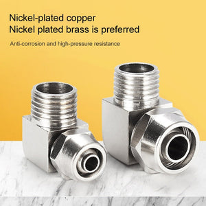 LAIZE Nickel Plated Copper Trachea Quick Fitting Lock Female Connector, PL6-03, PL6-04, PL8-03, PL8-04, PL10-01, PL10-02, PL10-03, PL10-04, PL12-01, PL12-02, PL12-03, PL12-04