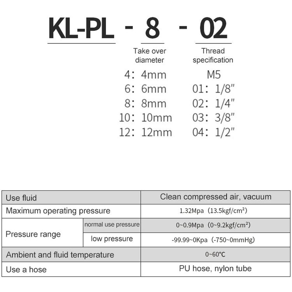 LAIZE Nickel Plated Copper Trachea Quick Fitting Lock Female Connector, PL6-03, PL6-04, PL8-03, PL8-04, PL10-01, PL10-02, PL10-03, PL10-04, PL12-01, PL12-02, PL12-03, PL12-04