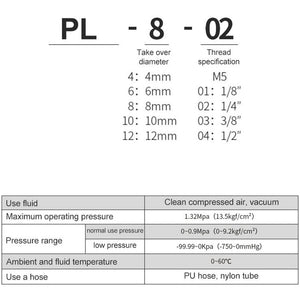 LAIZE Nickel Plated Copper Trachea Quick Fitting Twist Swivel Elbow Lock Female Connector, PL6-01, PL6-02, PL6-03, PL6-M5, PL8-01, PL8-02, PL8-03, PL8-04, PL10-01, PL10-02, PL10-03, PL10-04, PL12-02, PL12-03, PL12-04