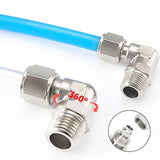 LAIZE Nickel Plated Copper Trachea Quick Fitting Twist Swivel Elbow Lock Female Connector, PL6-01, PL6-02, PL6-03, PL6-M5, PL8-01, PL8-02, PL8-03, PL8-04, PL10-01, PL10-02, PL10-03, PL10-04, PL12-02, PL12-03, PL12-04