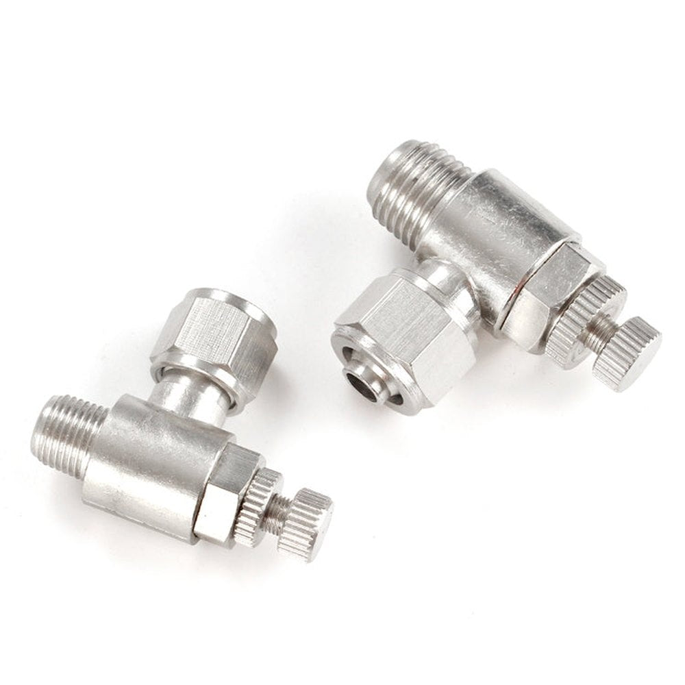 LAIZE Nickel Plated Copper Trachea Quick Fitting Throttle Valve Lock Female Connector, SL6-M5, SL6-01, SL6-02, SL6-03, SL6-04, SL8-01, SL8-02, SL8-03, SL8-04, SL10-01, SL10-02, SL10-03, SL10-04, SL12-02, SL12-03, SL12-04