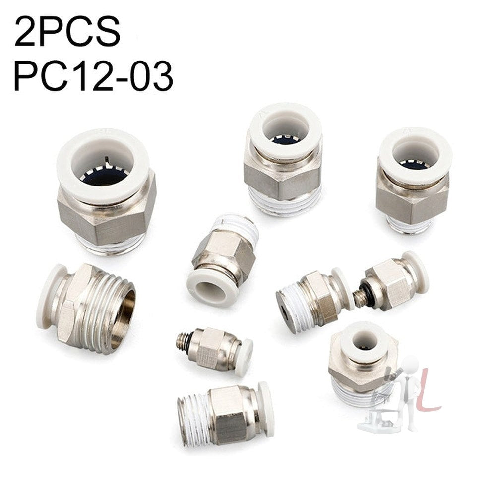 LAIZE PC Straight Pneumatic Quick Fitting Connector, PC4-01 (10pcs), PC4-02 (10pcs), PC4-M5 (10pcs), PC6-01 (10pcs), PC6-02 (10pcs), PC6-03 (2pcs), PC6-04, PC6-M5 (10pcs), PC8-01 (10pcs), PC8-02 (10pcs), PC8-03 (2pcs), PC8-04, PC10-01 (2pcs)�����������...