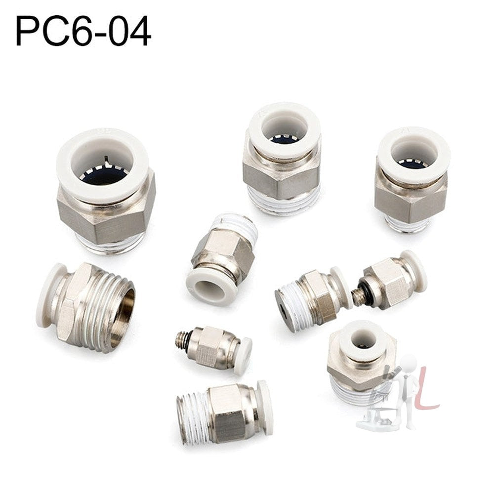 LAIZE PC Straight Pneumatic Quick Fitting Connector, PC4-01 (10pcs), PC4-02 (10pcs), PC4-M5 (10pcs), PC6-01 (10pcs), PC6-02 (10pcs), PC6-03 (2pcs), PC6-04, PC6-M5 (10pcs), PC8-01 (10pcs), PC8-02 (10pcs), PC8-03 (2pcs), PC8-04, PC10-01 (2pcs)�����������...