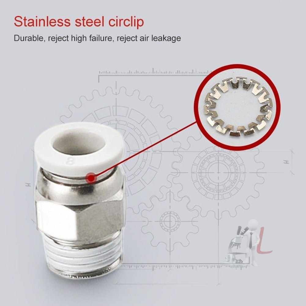 LAIZE PC Straight Pneumatic Quick Fitting Connector, PC4-01 (10pcs), PC4-02 (10pcs), PC4-M5 (10pcs), PC6-01 (10pcs), PC6-02 (10pcs), PC6-03 (2pcs), PC6-04, PC6-M5 (10pcs), PC8-01 (10pcs), PC8-02 (10pcs), PC8-03 (2pcs), PC8-04, PC10-01 (2pcs)�����������...