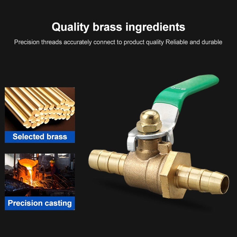 LAIZE Pneumatic Hose Barb Brass Shutoff Ball Valve, Thickened 8mm, Thickened 10mm, Thickened 12mm, 6mm, 8mm, 10mm, 12mm