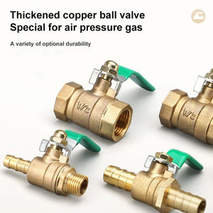 LAIZE Pneumatic Hose Connector Thickened Brass Ball Valve, Inside and Outside 2 Point 1/4 inch, Inside and Outside 2 Point 3/8 inch, Inside and Outside 4 Point 1/2 inch, Inside and Outside 6 Point 3/4 inch, Double Inside 1 inch G1����������������������...
