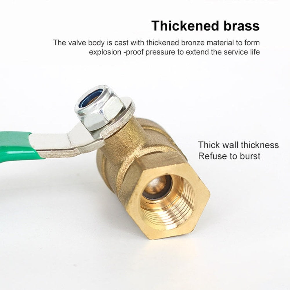 LAIZE Pneumatic Hose Connector Thickened Brass Ball Valve, Inside and Outside 2 Point 1/4 inch, Inside and Outside 2 Point 3/8 inch, Inside and Outside 4 Point 1/2 inch, Inside and Outside 6 Point 3/4 inch, Double Inside 1 inch G1����������������������...