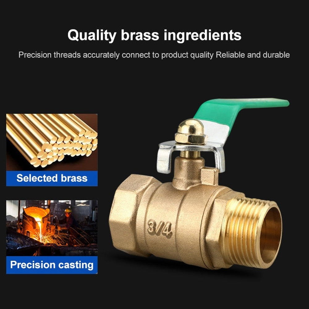 LAIZE Pneumatic Hose Connector Thickened Brass Ball Valve, Inside and Outside 2 Point 1/4 inch, Inside and Outside 2 Point 3/8 inch, Inside and Outside 4 Point 1/2 inch, Inside and Outside 6 Point 3/4 inch, Double Inside 1 inch G1����������������������...