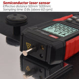 Laser Tachometer Digital Display Measuring Speed Meter, TASI TA500A Optical Measurement, TASI TA500C Optical Contact Dual Use