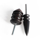 Leather Tool Edge Electric Polishing Slicker Flat Pointed Head Sandalwood Leathers Craft DIY Tools Tip Burnisher, S, L, Set（with S,L）