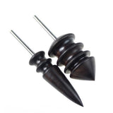 Leather Tool Edge Electric Polishing Slicker Flat Pointed Head Sandalwood Leathers Craft DIY Tools Tip Burnisher, S, L, Set（with S,L）