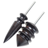 Leather Tool Edge Electric Polishing Slicker Flat Pointed Head Sandalwood Leathers Craft DIY Tools Tip Burnisher, S, L, Set（with S,L）
