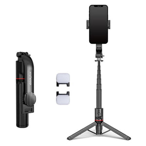 Lenovo Thinkplus H11L Premium Edition Aluminum Alloy Bluetooth Selfie Stick with Dual Fill Lights, 1.1m - laboratorydeal