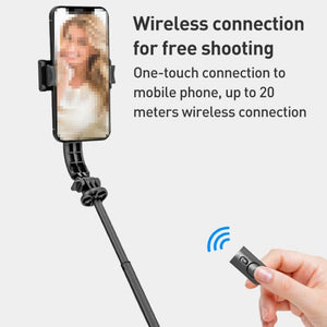 Lenovo Thinkplus H11L Premium Edition Aluminum Alloy Bluetooth Selfie Stick with Dual Fill Lights, 1.1m - laboratorydeal