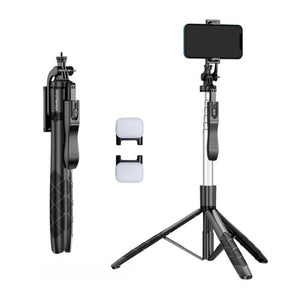 Lenovo Thinkplus H18B Flagship Stainless Steel Bluetooth Selfie Stick with Dual Fill Light, 1.8m - laboratorydeal