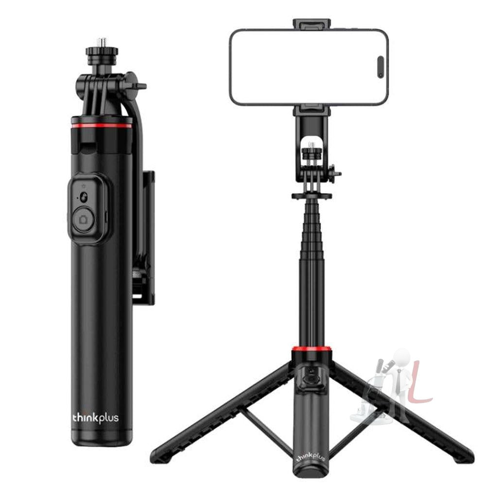 Lenovo Thinkplus H1V Premium Aluminum Alloy Bluetooth Selfie Stick, 1.3m - laboratorydeal