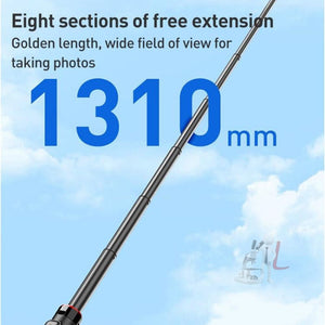 Lenovo Thinkplus H1V Premium Aluminum Alloy Bluetooth Selfie Stick, 1.3m - laboratorydeal
