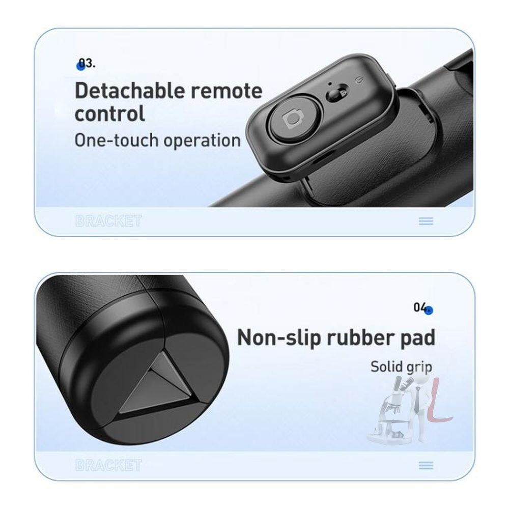 Lenovo Thinkplus H1V Premium Aluminum Alloy Bluetooth Selfie Stick, 1.3m - laboratorydeal