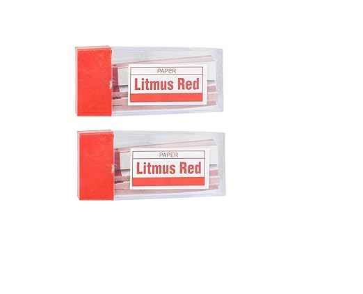 Litmus Papers for Testing Acid and Base Solutions, Activity Laboratory Industrial Scientific Experiment (Red)