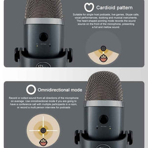 Logitech Blue Yeti Nano Condenser Digital USB Live Broadcast Microphone, Blue Yeti Nano - laboratorydeal