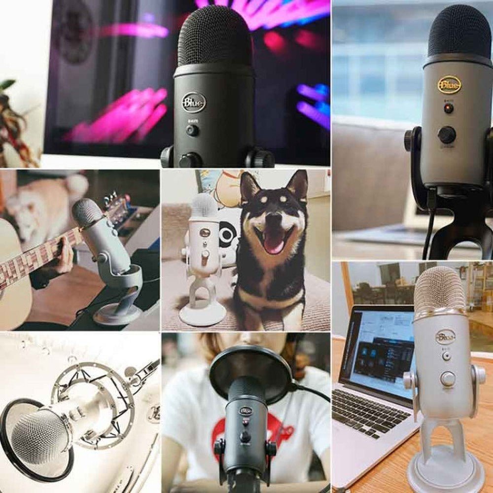 Logitech Blue Yeti USB Condenser Microphone, Blue Yeti(Black), Blue Yeti(Blue), Blue Yeti(Silver) - laboratorydeal