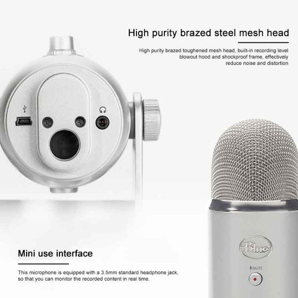 Logitech Blue Yeti USB Condenser Microphone, Blue Yeti(Black), Blue Yeti(Blue), Blue Yeti(Silver) - laboratorydeal