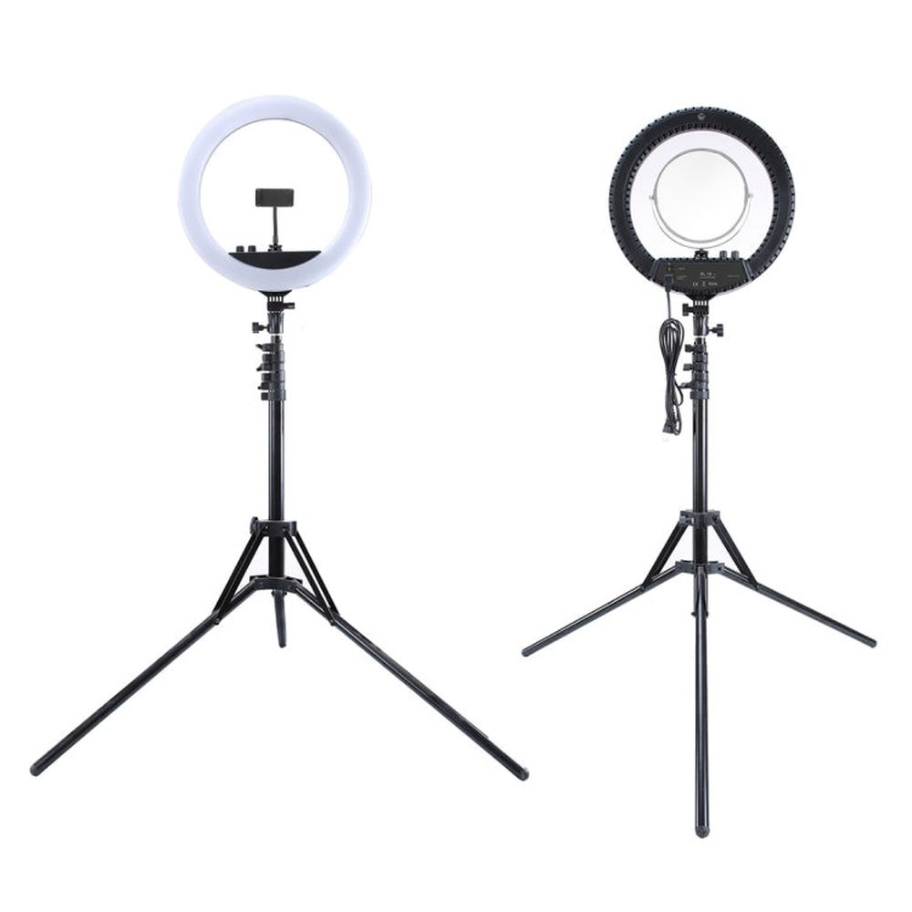 MANTOO RL - 18 II 100 - 240V 55W 18 inch Two - color Dimmable Ring Fill Light with Tripod, 18 inch - laboratorydeal