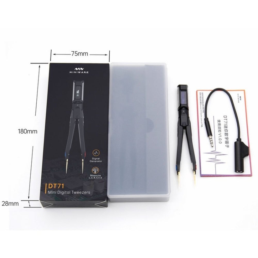 MINIWARE DT71 Measuring Digital Tweezers Signal Generator Multimeter, DT71