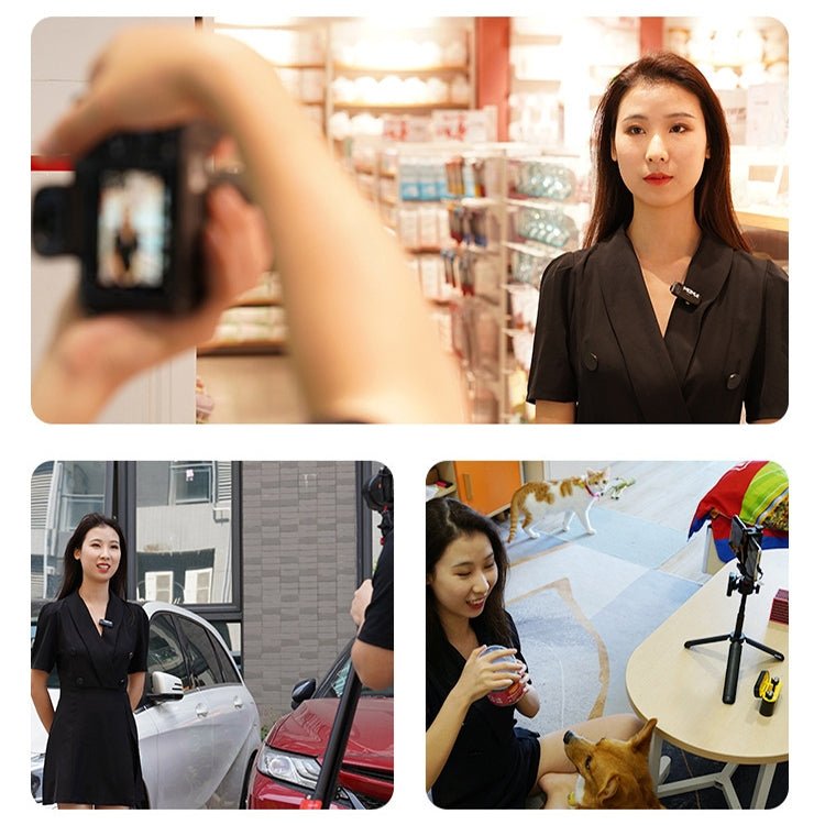 MOMA Lark M1 1 In 1 Mirrorless Camera Live Mini Wireless Lavalier Microphone, 1 In 1 with Charging Box - laboratorydeal