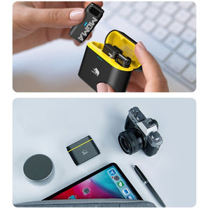 MOMA Lark M1 1 In 1 Mirrorless Camera Live Mini Wireless Lavalier Microphone, 1 In 1 with Charging Box - laboratorydeal