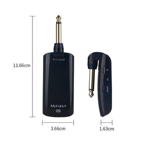 Measy AU688 - U 20 Channels Wireless Guitar System Rechargeable Musical Instrument Transmitter Receiver, AU688 - U Black - laboratorydeal