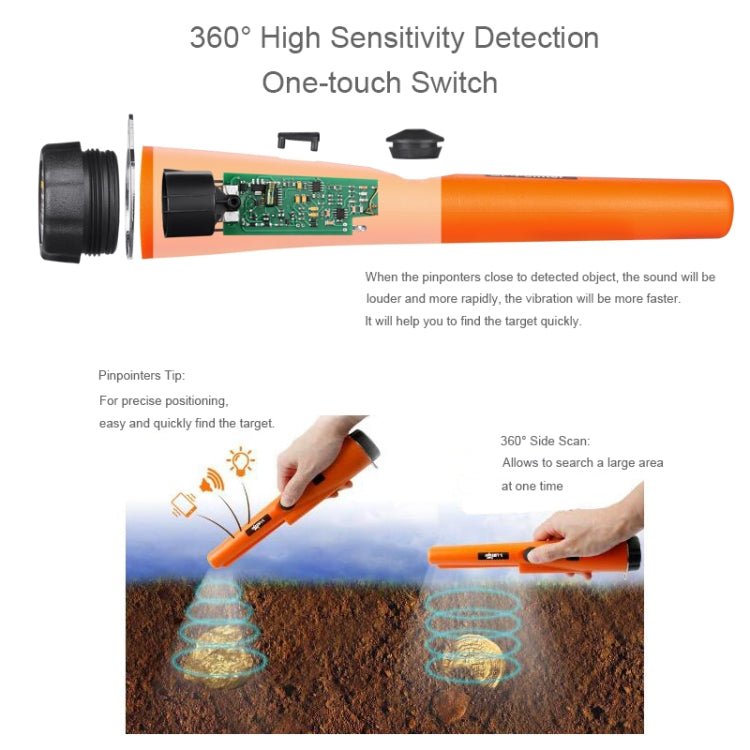 Metal Detector Gold DetectorPointer Pinpointing Random Package Delivery, Goint S Black, Goint S Green, Goint S Orange - laboratorydeal