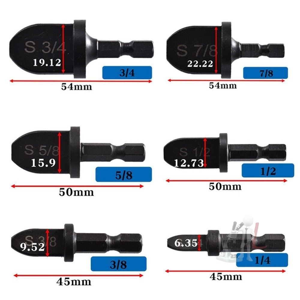 Metal Reamer Hex Shank Electric Expander, 6 PCS / Set - laboratorydeal