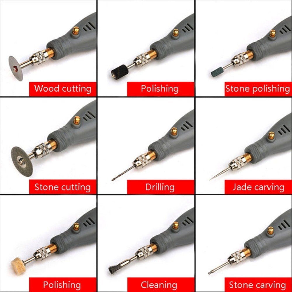 Mini Electrical Engraving Pen Cutting And Polishing Electrical Grinder Tool Set, US Plug, US Plug(Red), US Plug(Grey), US Plug(Green) - laboratorydeal