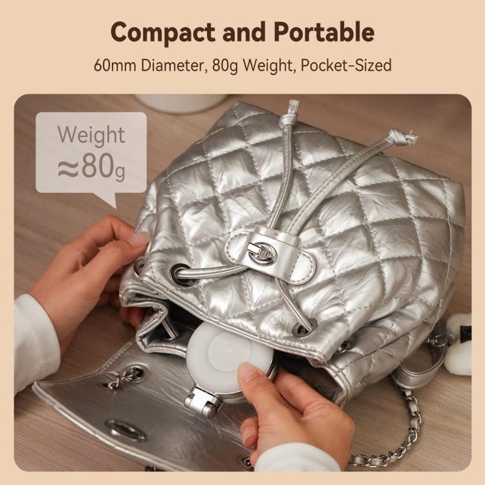 Mini Phone Magnetic Beauty Replacement Light Tri - color Temperature Portable Selfie Mirror Rotating Stretching Pocket Lamp, S5 - BGD - 01 - laboratorydeal